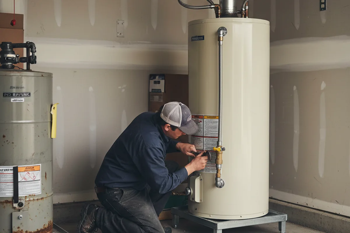 Water heater and shutoff valve replacement in Barnsdall