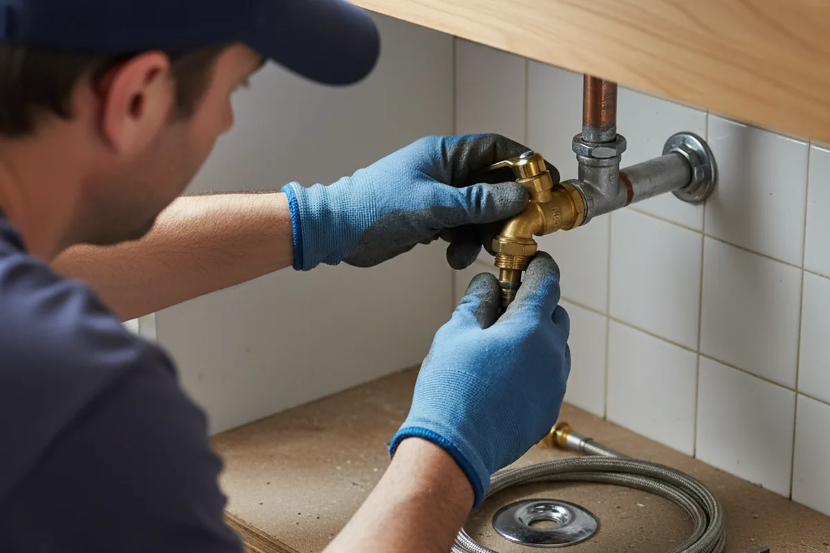 Shutoff valve and fitting work during Faucet and Fixture Repair in Barnsdall